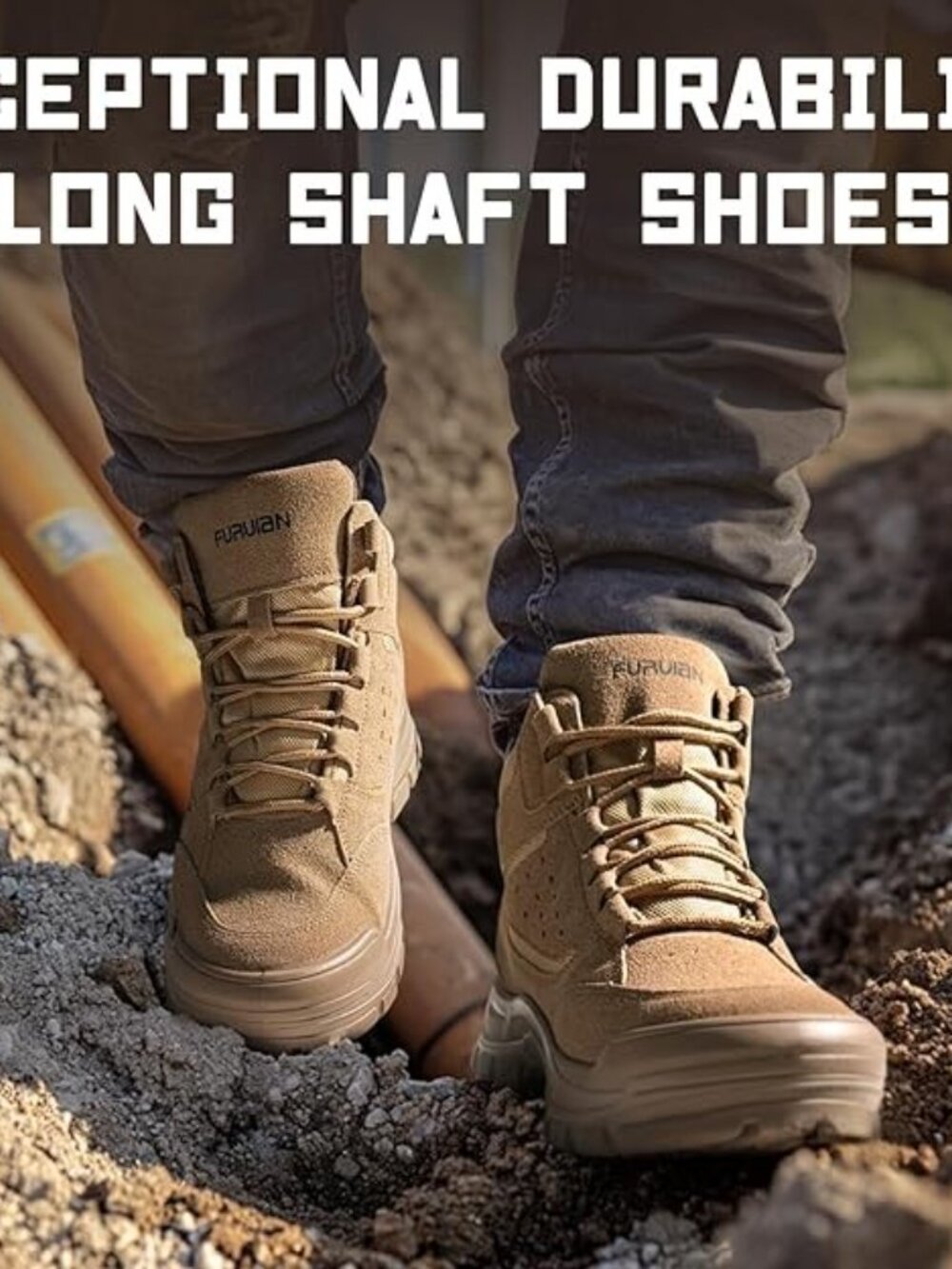 Comfortable Lightweight Steel Toe Work Boots - Picture 6 of 6